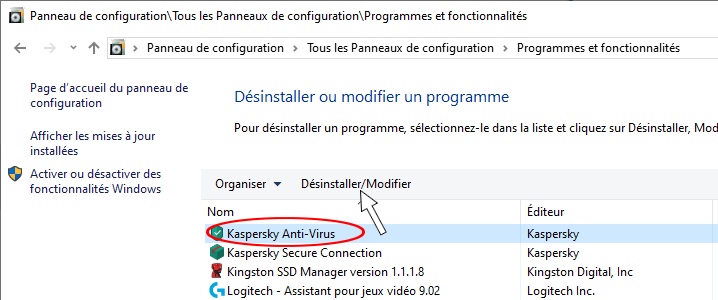 désintallerantivirus